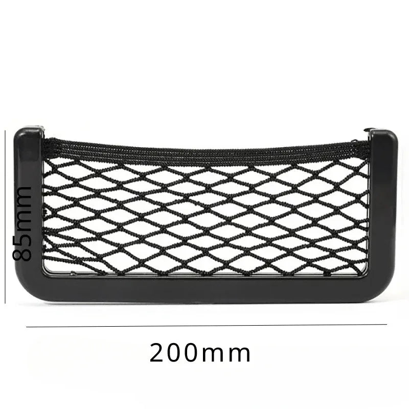 Car Storage Mesh Bag Multifunctional Cell Phone Holder on Dashboard