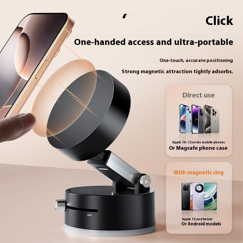 Foldable Magnetic Vacuum Car Phone Holder – Suction Cup – 3 Day Shipping