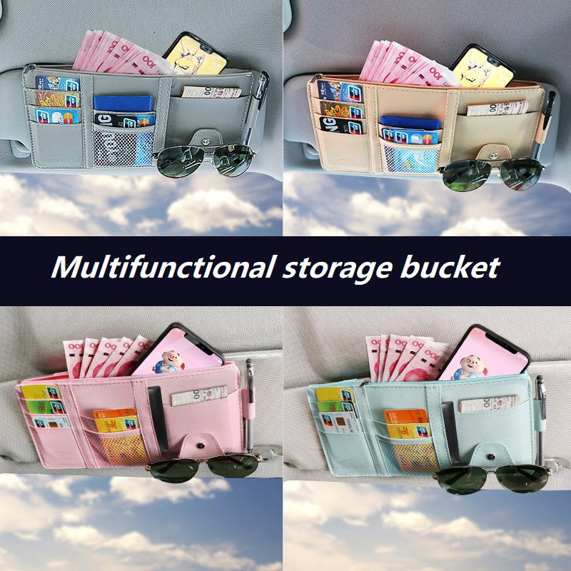 AutoMoto Vault car sun visor organizer front view