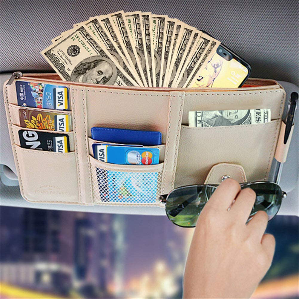 AutoMoto Vault car sun visor organizer front view