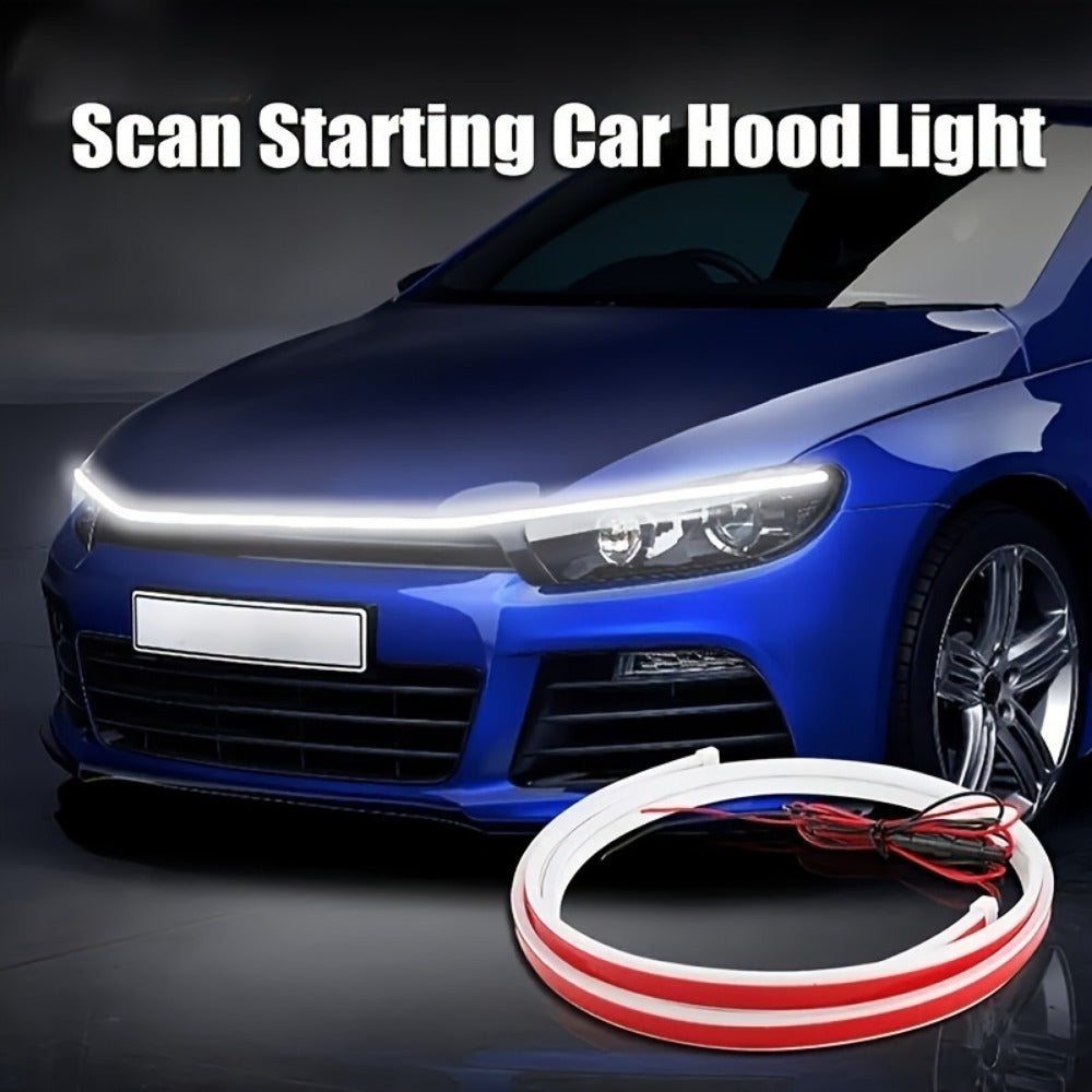 AutoMoto Vault bright white LED headlight strips front view