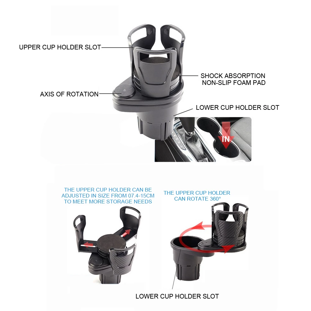 AutoMoto Vault multifunctional car cup holder