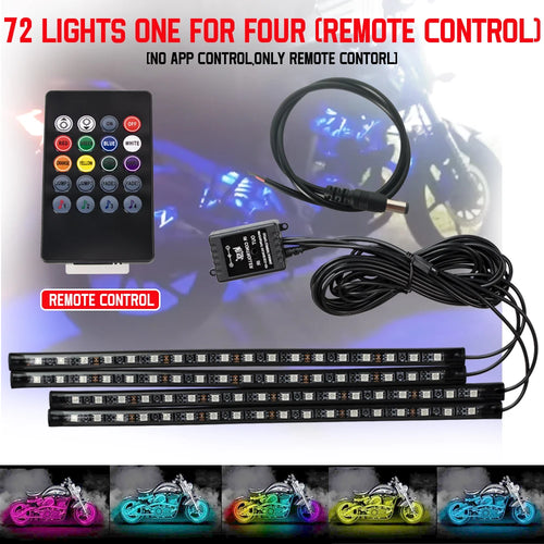 RGB LED car strip lights waterproof app-controlled