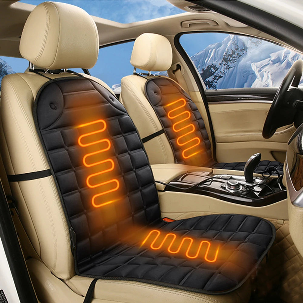 12V Heated Car Seat Cushion Electric Winter Warming Pad on Car Seat