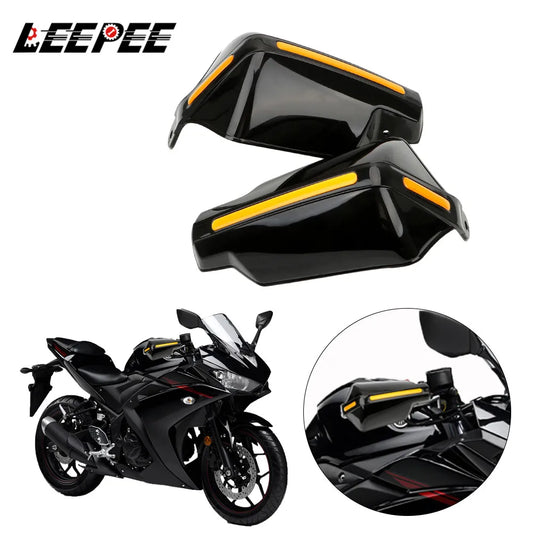 Windproof Motorcycle Handlebar Handguards with Universal Fit