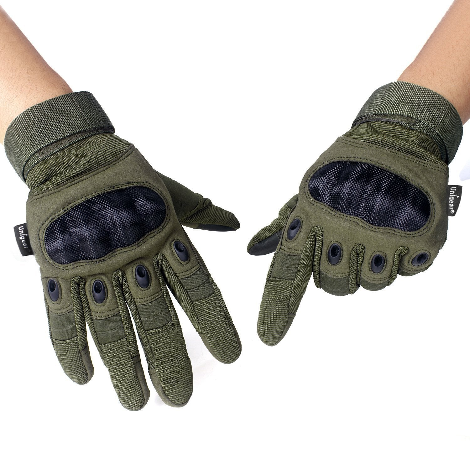 Tactical Motorcycle Gloves Full Finger Touchscreen Impact Resistant on Rider