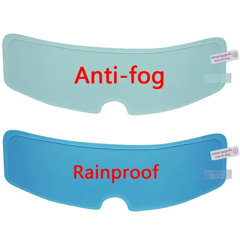 Universal anti-fog rainproof film for motorcycle helmets.