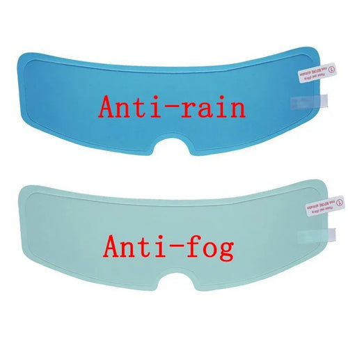 Universal anti-fog rainproof film for motorcycle helmets.