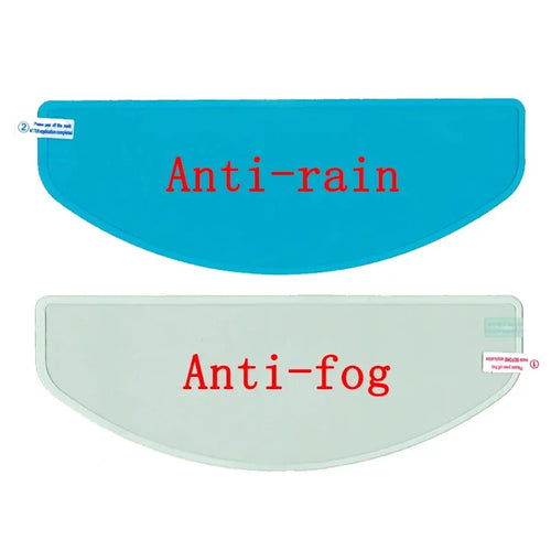 Universal anti-fog rainproof film for motorcycle helmets.