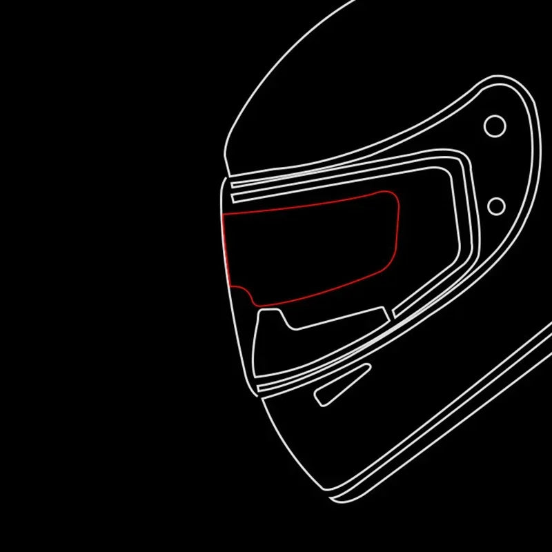 Universal anti-fog rainproof film for motorcycle helmets.