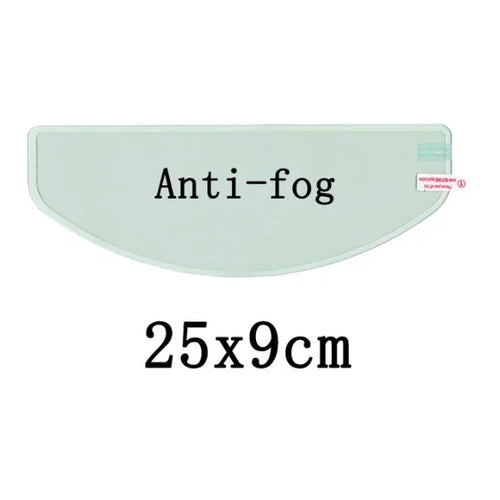 Universal anti-fog rainproof film for motorcycle helmets.