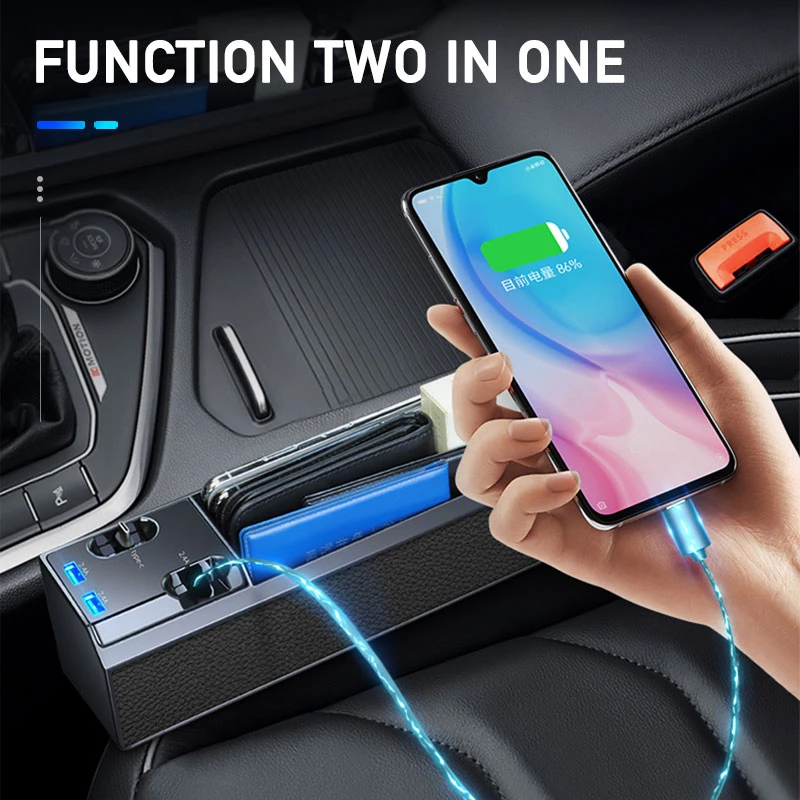 car seat side organizer charger cable seat gap storage box 3 day shipping 2025