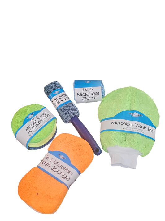 Car Cleaning Kit – 9-Piece Microfiber – 3 Day Shipping