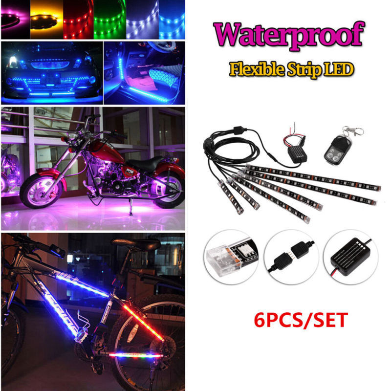 AutoMoto Vault RGB voice-controlled car and motorcycle glow lights on car