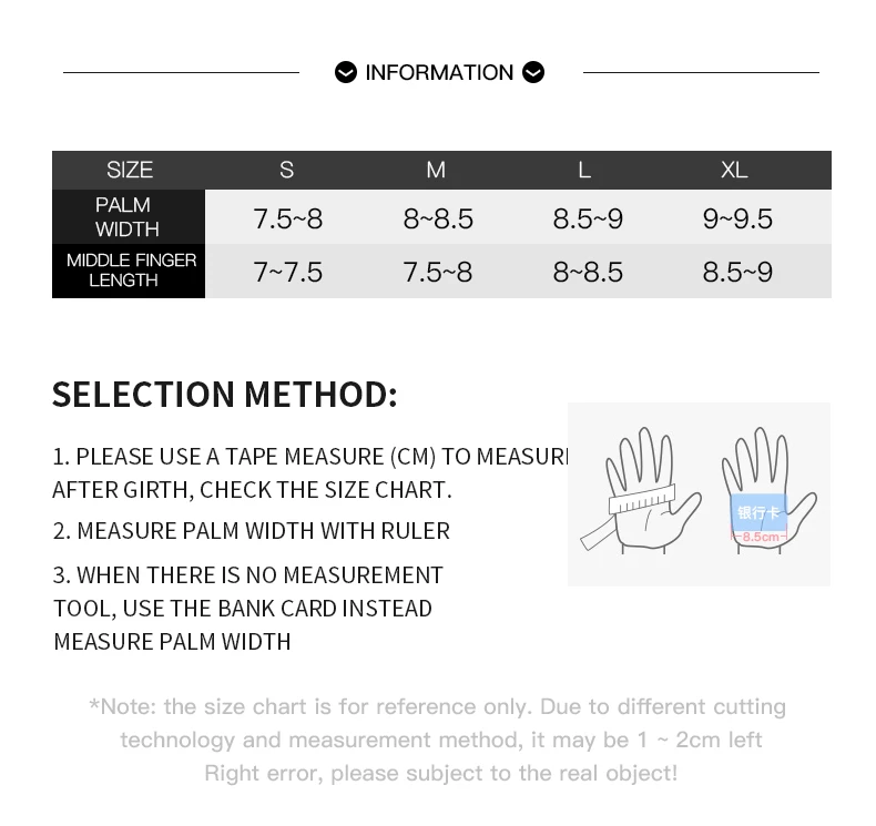 Winter cycling gloves touch screen black
