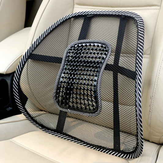 Mesh Lumbar Back Brace Car Seat Cooling Support Cushion on Car Seat