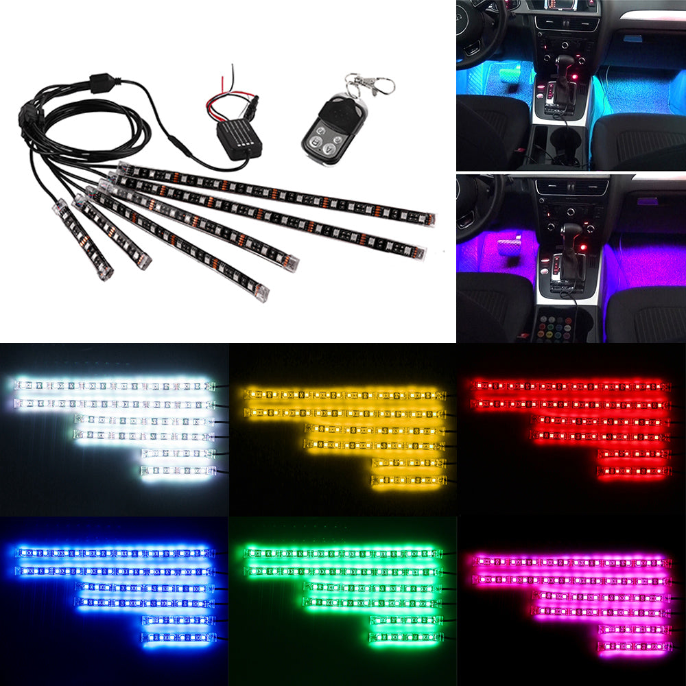 AutoMoto Vault RGB voice-controlled car and motorcycle glow lights on car