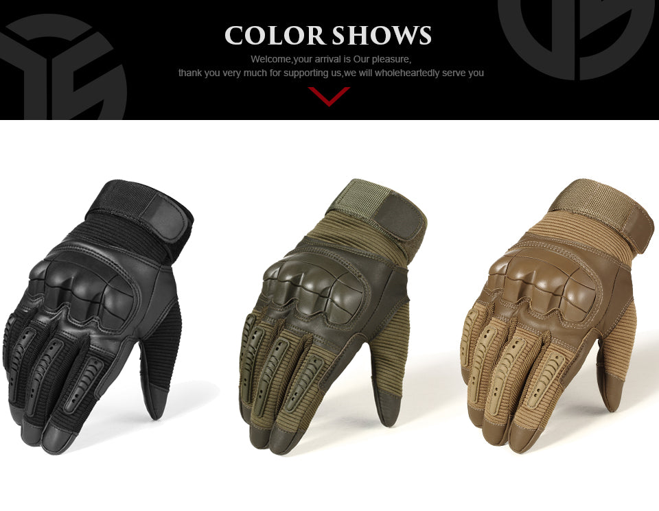 AutoMoto Vault touchscreen hard knuckle tactical gloves