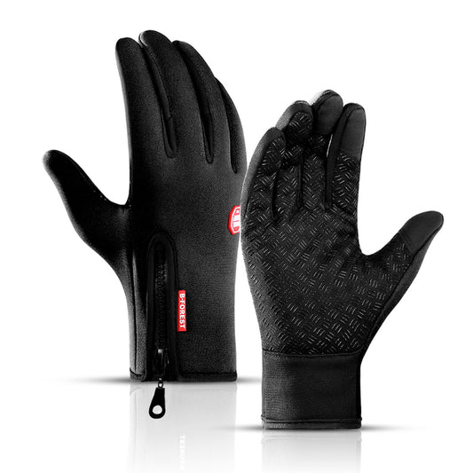Winter cycling gloves touch screen black